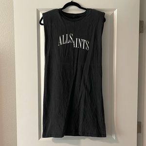 All Saints Black Sleeveless Mini Dress